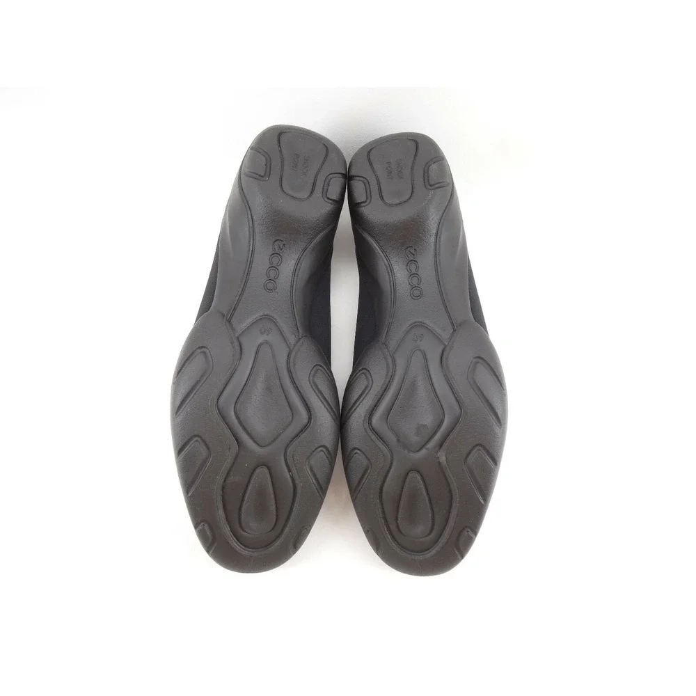 Ecco Gore-tex Womens Black  Stretch Fabric Leather Slip On Pumps 40 EU 9-9.5 US‎